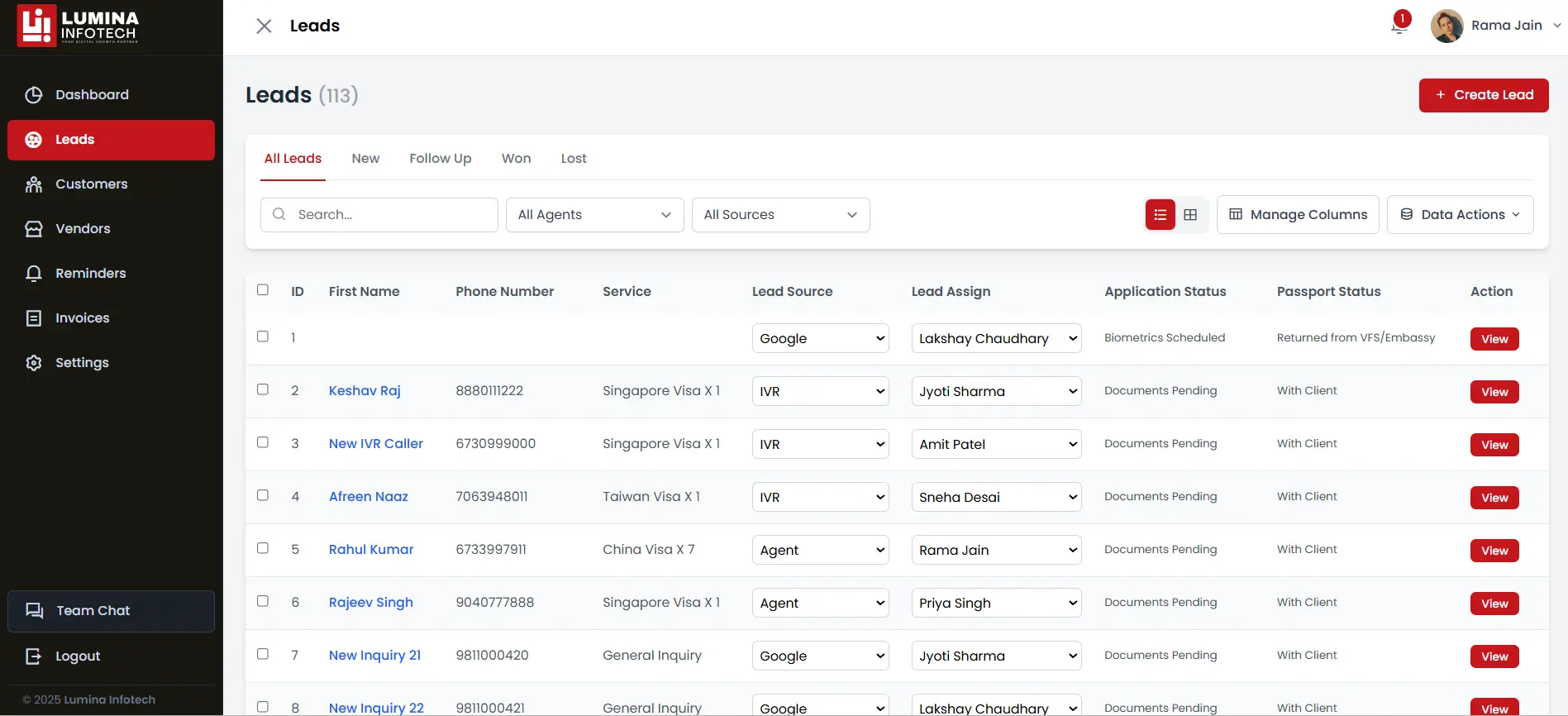 Step 2: Lead Management