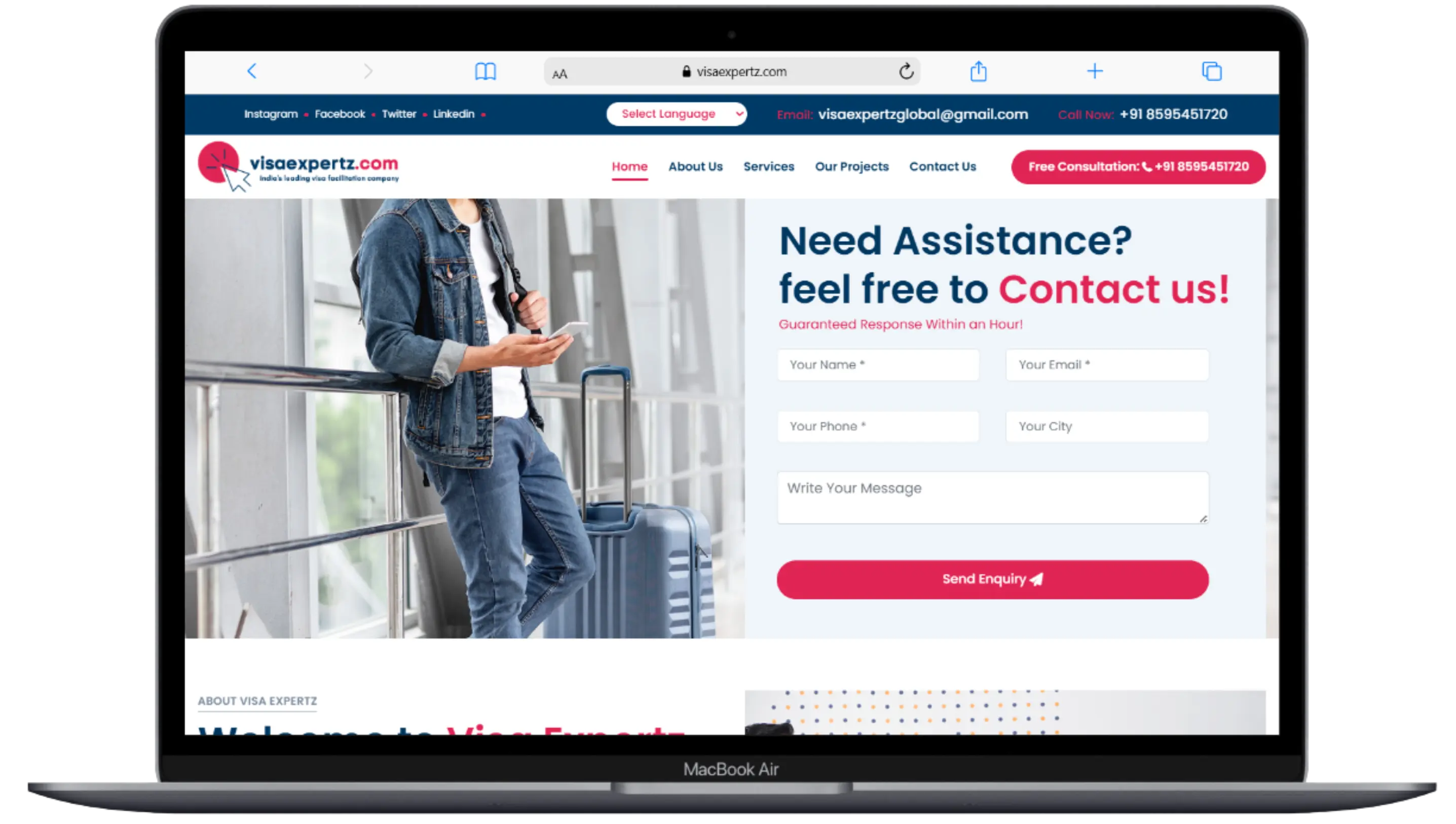 Visa Expertz - Web Design Portfolio